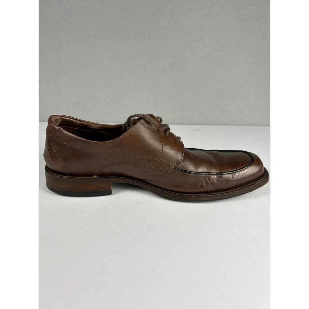 Johnston & Murphy 20-07816 Bicycle Toe Derby Dress Shoes 8M Brown Leather